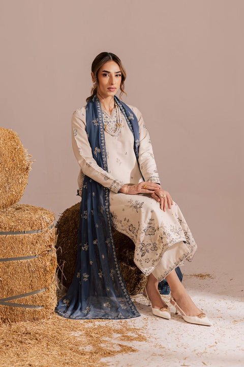 Sandstone & Sapphire Embroidered 3-Piece Suite