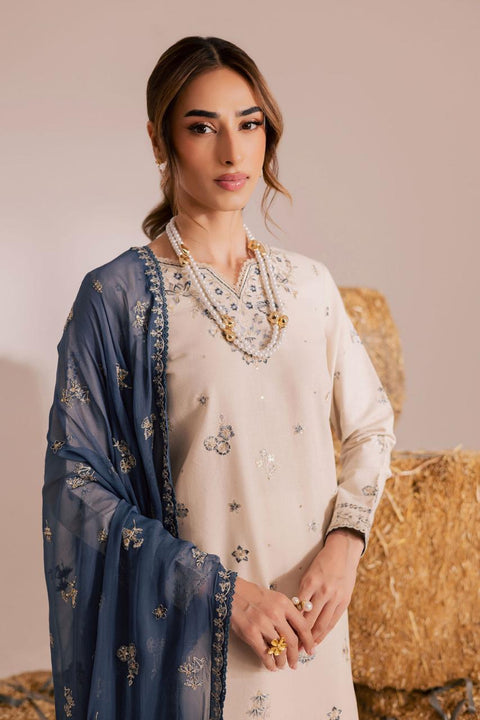 Sandstone & Sapphire Embroidered 3-Piece Suite