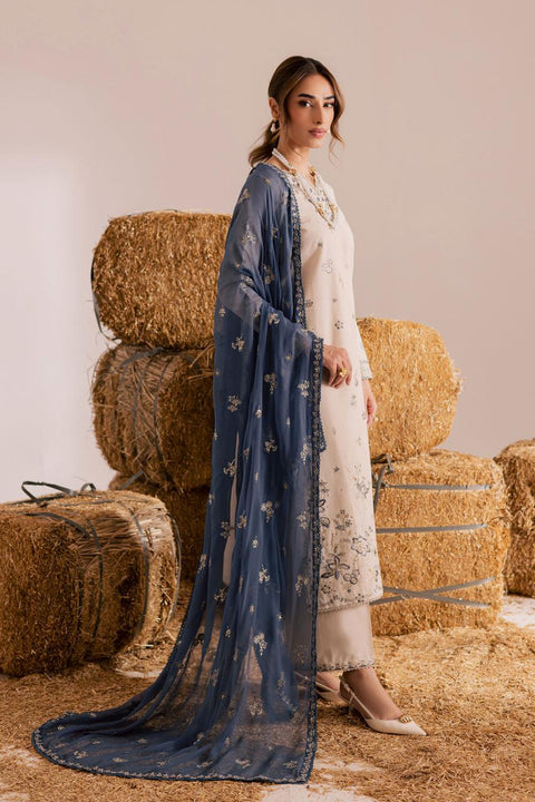 Sandstone & Sapphire Embroidered 3-Piece Suite