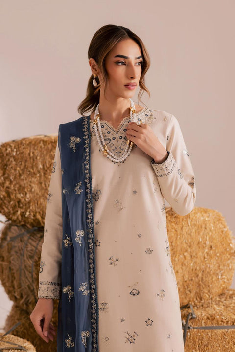 Sandstone & Sapphire Embroidered 3-Piece Suite