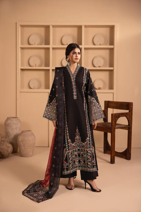 Onyx Radiance Multi-Color Embroidered 3-Piece Suite