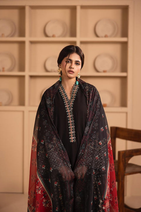 Onyx Radiance Multi-Color Embroidered 3-Piece Suite
