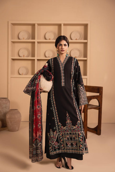 Onyx Radiance Multi-Color Embroidered 3-Piece Suite