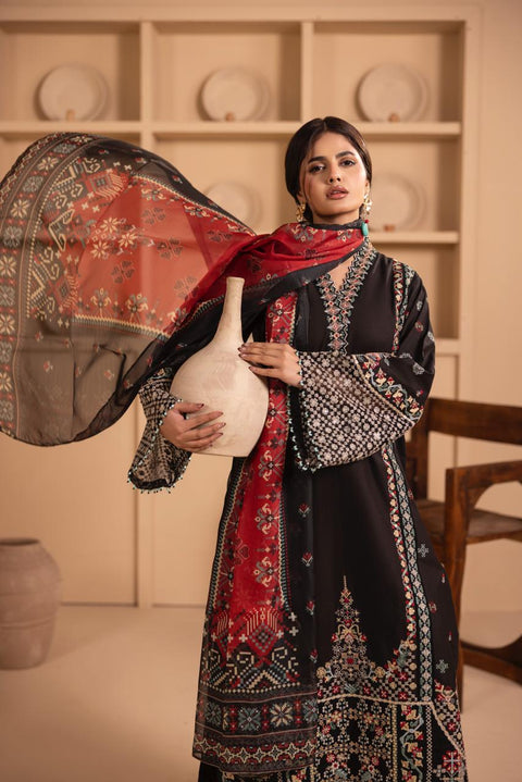 Onyx Radiance Multi-Color Embroidered 3-Piece Suite
