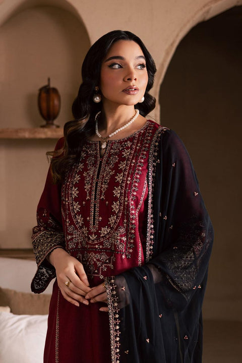 Crimson Royale Gold Embroidered 3-Piece Suite